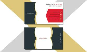 Modern and Creative business card design template, double sided vector design.