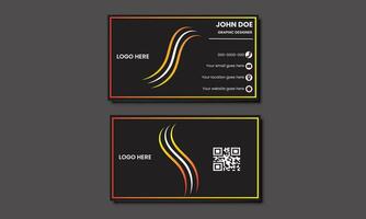 Corporate modern double sided vector business card design template.