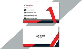 Corporate modern double sided vector business card design template.