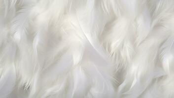 AI Generated Blur textured luxury design softness fluffy plumage light decorative macro detail white bird closeup pattern background soft abstract fashion feather photo