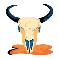 Trendy Cow Skull vector