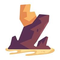 Trendy Rock Formation vector