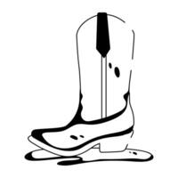 Trendy Cowboy Boot vector