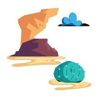 Trendy Sand Desert vector