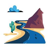 Trendy Desert Way vector