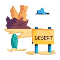 Trendy Desert Sign vector