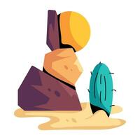 Trendy Desert Sandstone vector