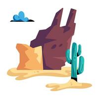 Trendy Desert Stone vector