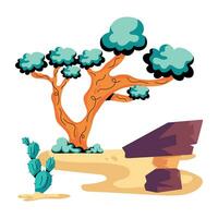 Trendy Arid Terrain vector