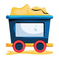 Trendy Sand Cart vector