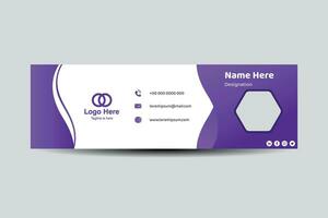 e signature vector template. Purple color. Editable and color change