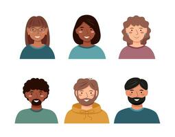 Set of men and women vector