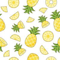 Pineapple seamless pattern vector