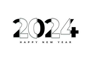 Happy new year 2024 modern typography text logo design vector