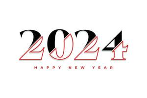 Happy new year 2024 modern typography text logo design vector