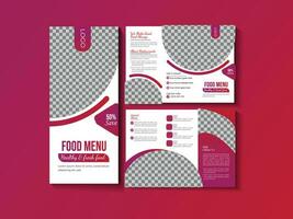 Free vector modern and creative  trifold brochure template with image