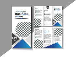 Free vector modern and creative  trifold brochure template with image