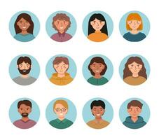 People avatars set vector