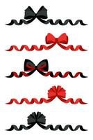 Bows long set vector