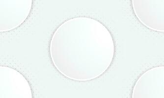White geometric circle with halftone background concept vector