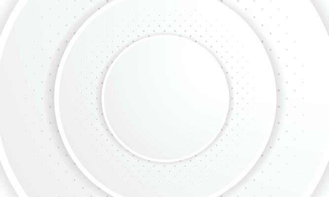 White geometric half circle with halftone background concept with copy space