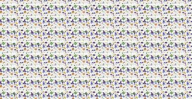 Seamless pattern with carnival masks from the Halloween party. Color doodle vector illustration.