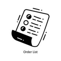 Order List doodle Icon Design illustration. Logistics and Delivery Symbol on White background EPS 10 File vector