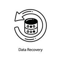 Data Recovery doodle Icon Design illustration. Networking Symbol on White background EPS 10 File vector