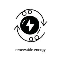 Renewable Energy doodle Icon Design illustration. Agriculture Symbol on White background EPS 10 File vector