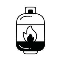 Gas Cylinder doodle Icon Design illustration. Ecology Symbol on White background EPS 10 File vector