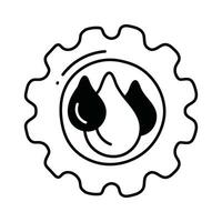 Water management doodle Icon Design illustration. Ecology Symbol on White background EPS 10 File vector