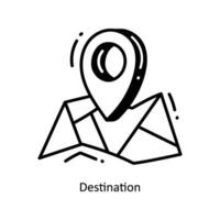 Destination doodle Icon Design illustration. Logistics and Delivery Symbol on White background EPS 10 File vector