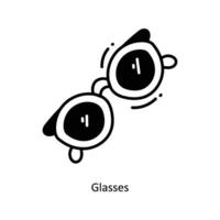 Glasses doodle Icon Design illustration. Startup Symbol on White background EPS 10 File vector