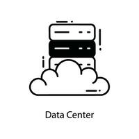 Data Center doodle Icon Design illustration. Networking Symbol on White background EPS 10 File vector