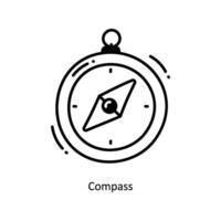 Compass doodle Icon Design illustration. Startup Symbol on White background EPS 10 File vector