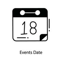 Events Date doodle Icon Design illustration. Marketing Symbol on White background EPS 10 File vector