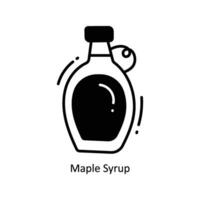 Maple Syrup doodle Icon Design illustration. Food and Drinks Symbol on White background EPS 10 File vector