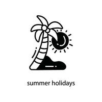 Summer Holidays doodle Icon Design illustration. Travel Symbol on White background EPS 10 File vector