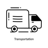 Transportation doodle Icon Design illustration. Logistics and Delivery Symbol on White background EPS 10 File vector