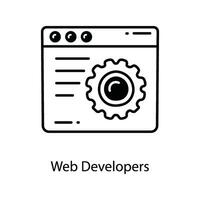 Web Developers doodle Icon Design illustration. Marketing Symbol on White background EPS 10 File vector