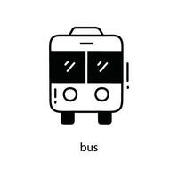 Bus doodle Icon Design illustration. Travel Symbol on White background EPS 10 File vector