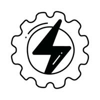 Power generation doodle Icon Design illustration. Ecology Symbol on White background EPS 10 File vector