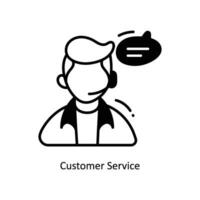 Customer Service doodle Icon Design illustration. Ecommerce and shopping Symbol on White background EPS 10 File vector