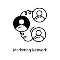 Marketing Network doodle Icon Design illustration. Marketing Symbol on White background EPS 10 File vector