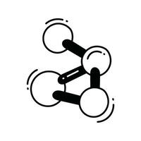 Molecule doodle Icon Design illustration. Science and Technology Symbol on White background EPS 10 File vector