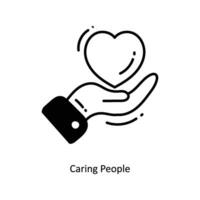 Caring People doodle Icon Design illustration. Startup Symbol on White background EPS 10 File vector