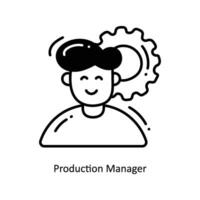 Production Manager doodle Icon Design illustration. Startup Symbol on White background EPS 10 File vector