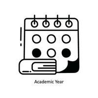 Academic Year doodle Icon Design illustration. School and Study Symbol on White background EPS 10 File vector