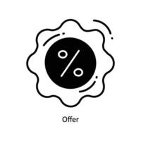 Offer doodle Icon Design illustration. Ecommerce and shopping Symbol on White background EPS 10 File vector