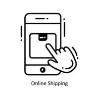 Online Shipping doodle Icon Design illustration. Logistics and Delivery Symbol on White background EPS 10 File vector